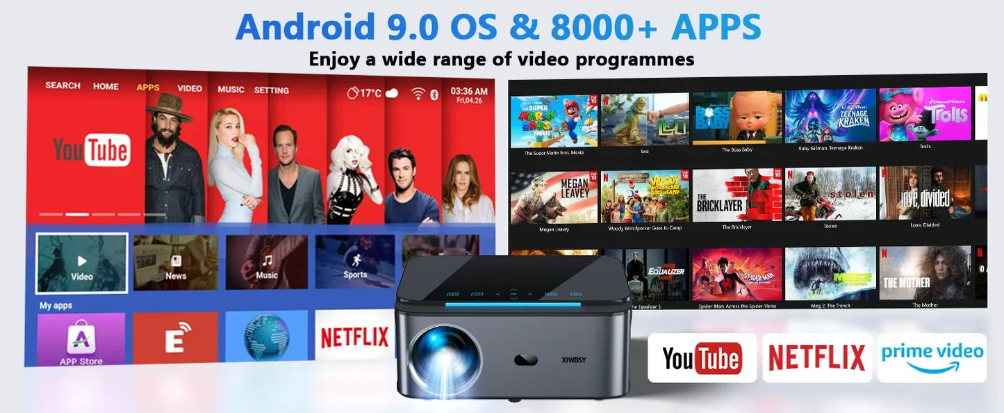 XIWBSY 1000ANSI Android Projector