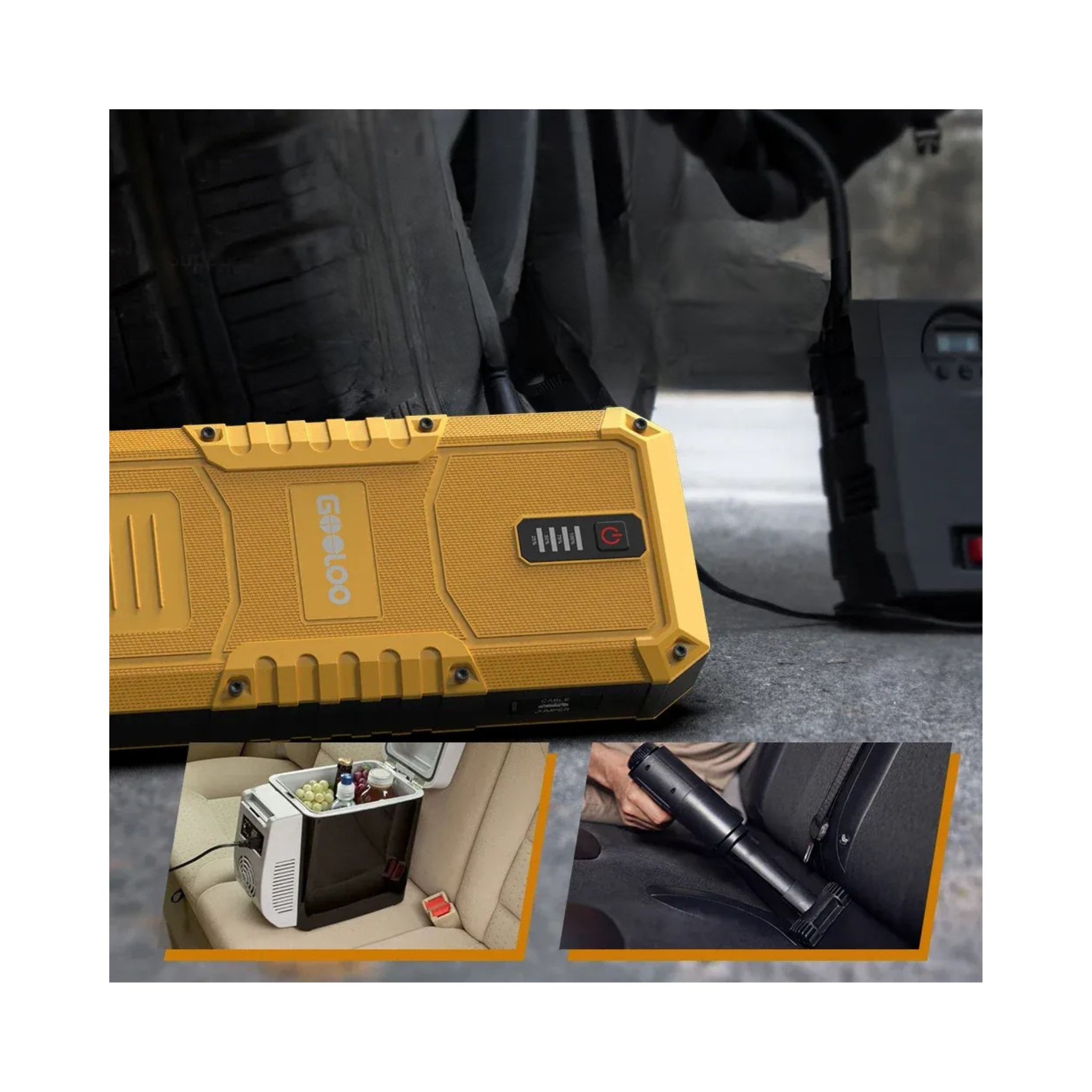 GOOLOO 4000A Start Power Bank 26800mAh Jump Starter Car Booster External Battery 12V Starting Device for Petrol Diesel Powerbank