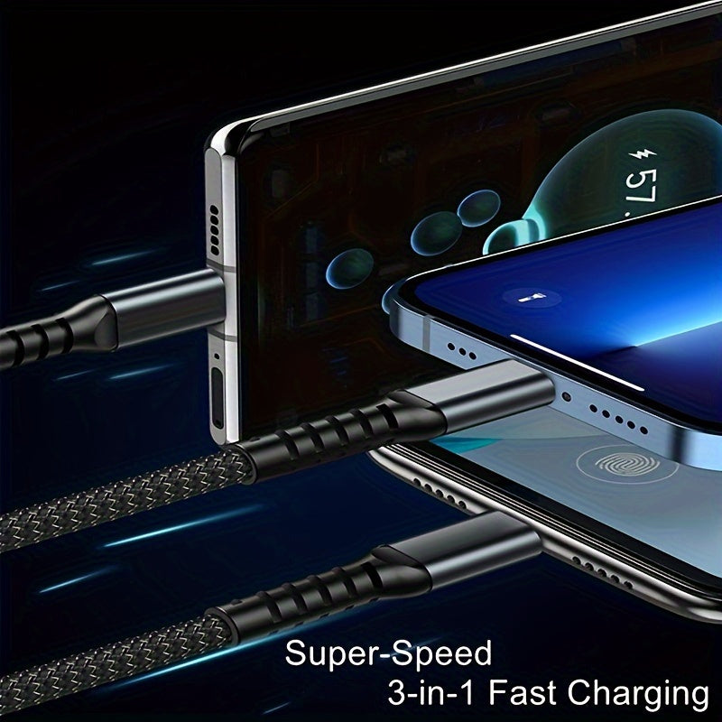 100W 3-in-1 Fast Charging Cable by OLISHEN