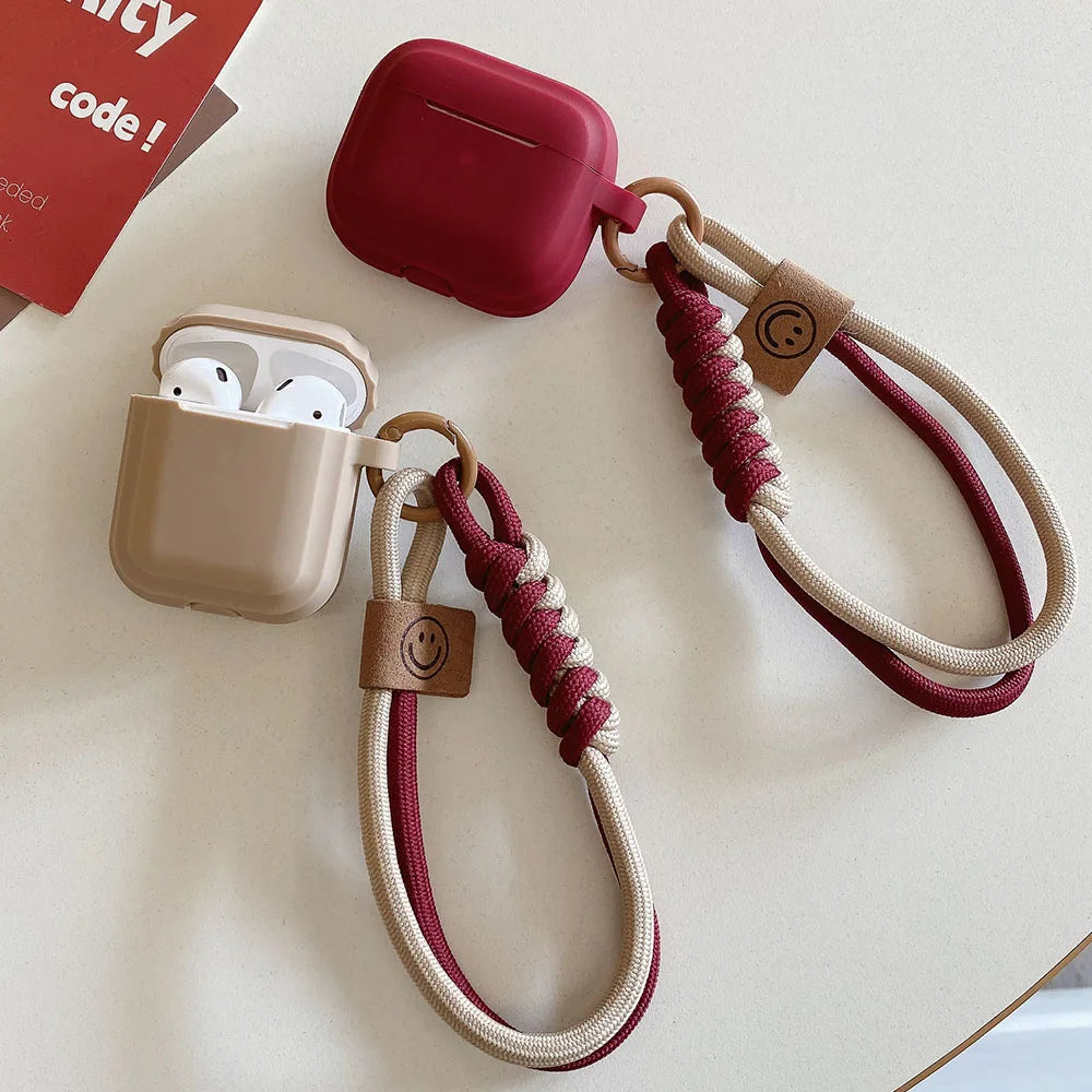 Meetsweet Soft Silicone AirPods Case with Smile Hand Strap – Cute & Protective for AirPods 1/2/3/Pro/Pro 2