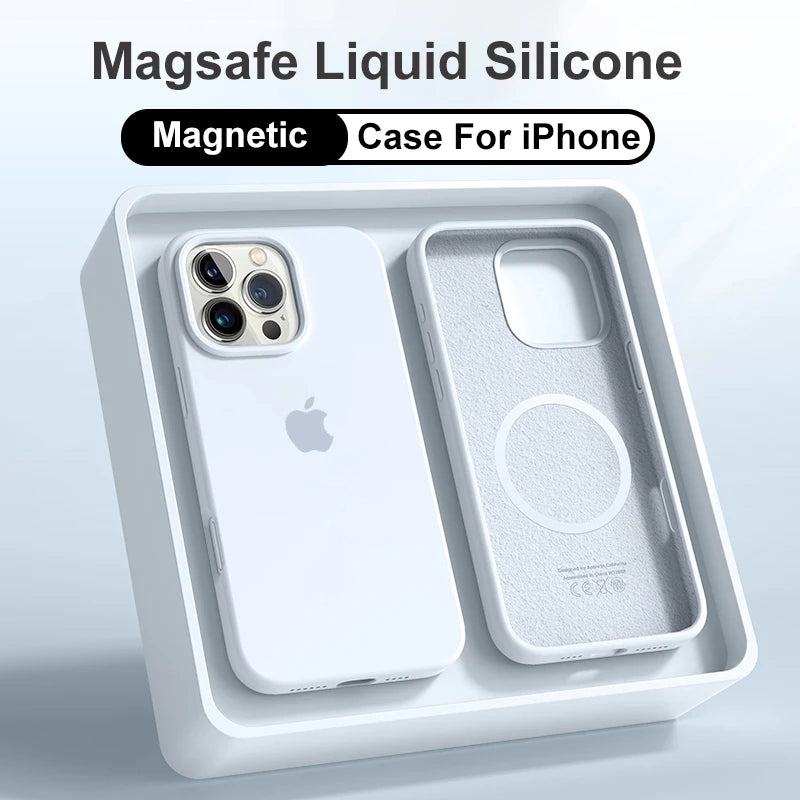 Luxury Liquid Silicone MagSafe Case – iPhone 16 Pro Max / 15 / 14 / 13 Series