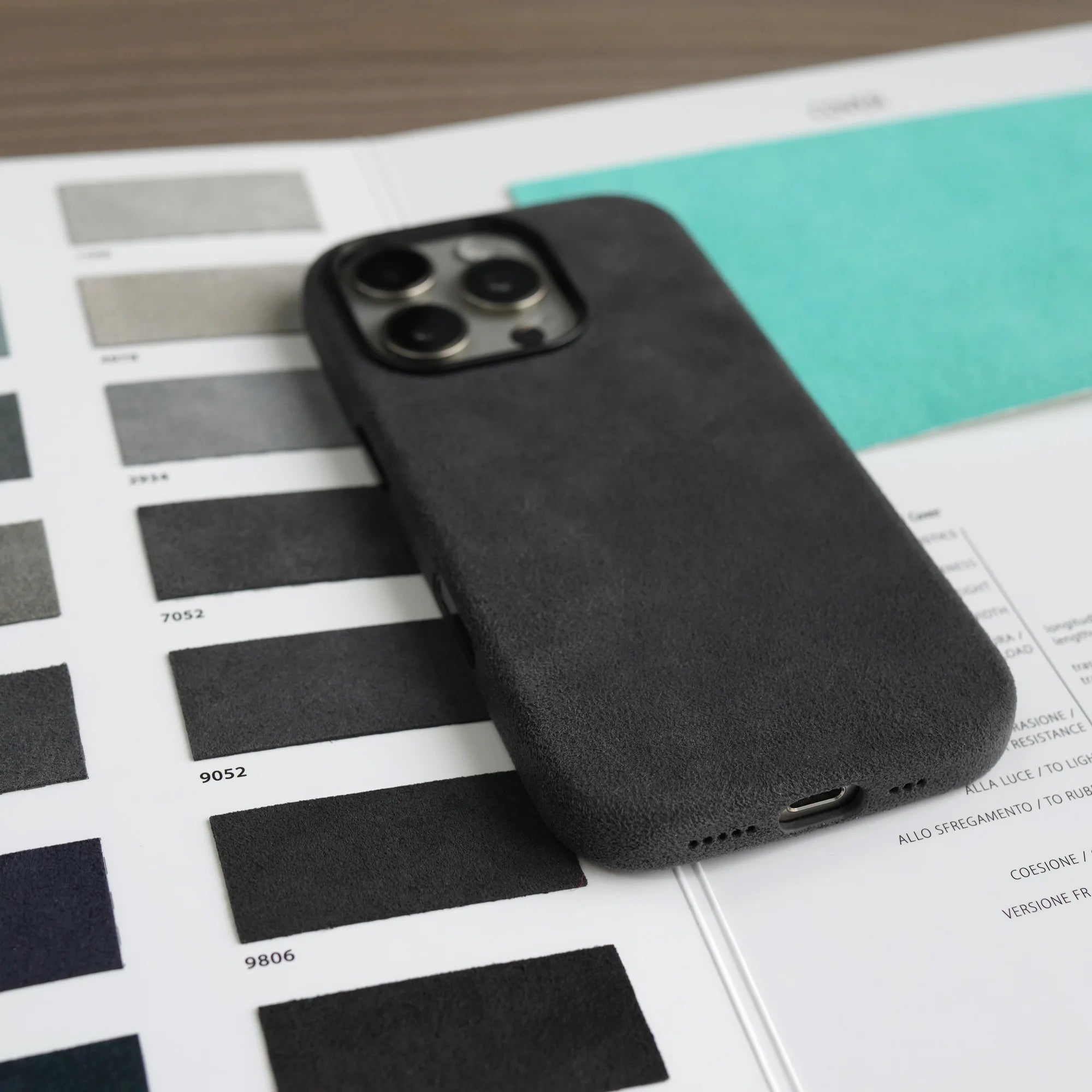 ALCANTARA Case for iPhone 16 Pro Max – MagSafe Compatible Luxury Suede Cover