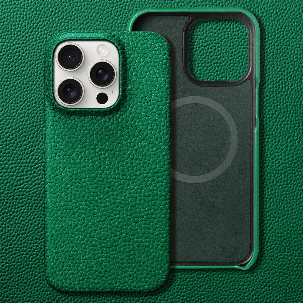 LANGSIDI Natural Cowhide Leather MagSafe Case for iPhone 15 / 16 Series