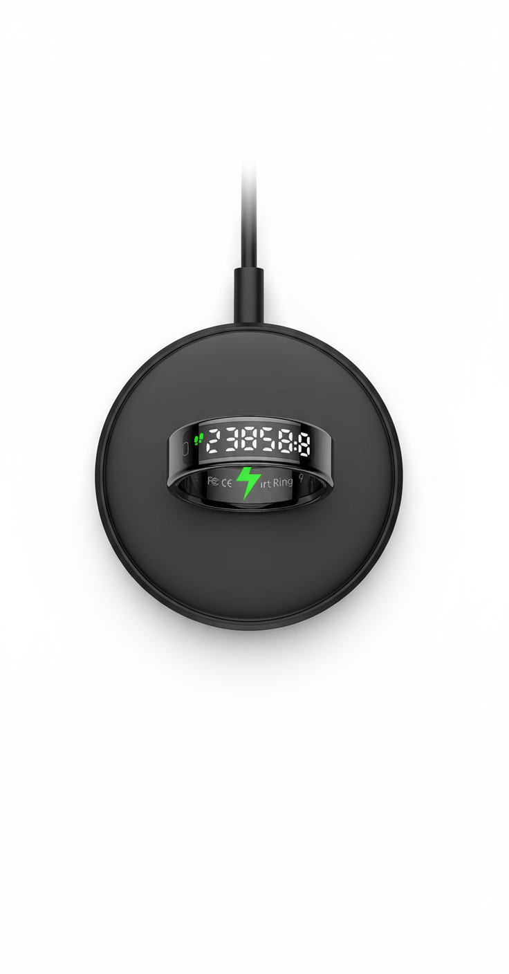 COLMI R12 Smart Ring – Display Screen, Wireless Charging, Health Tracker, 5ATM Waterproof