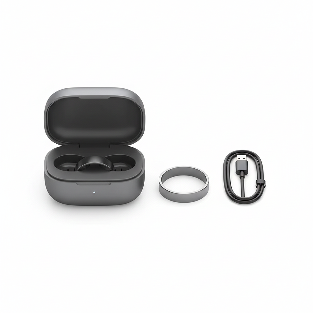 Ring with Charging Case