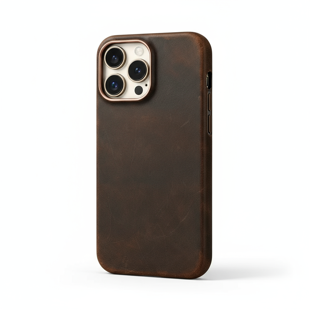 LANGSIDI Cowhide Leather Magnetic Case